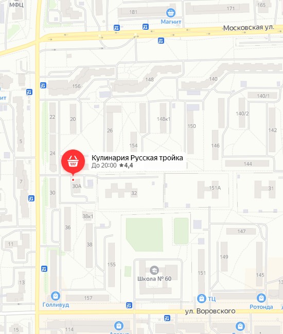 схема проезда русская тройка